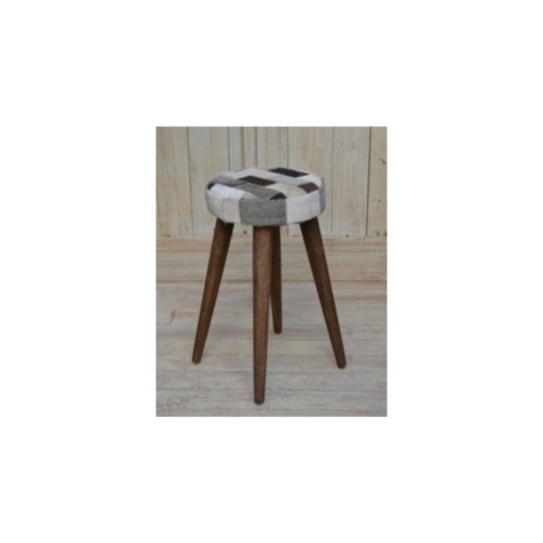 KHM168 Wooden Leather Stool