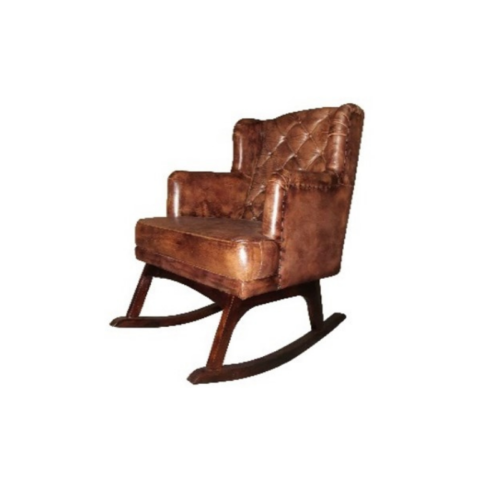 MH129 Leather Rocking Chair
