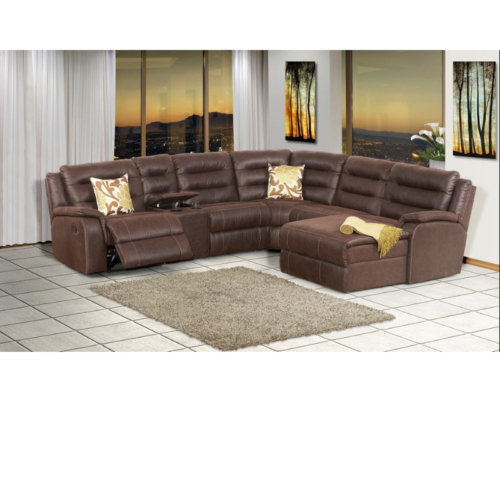 Atlas 6Pce Cnr Recliner Lounge Suite with Daybed